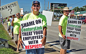 Century Link workers picket