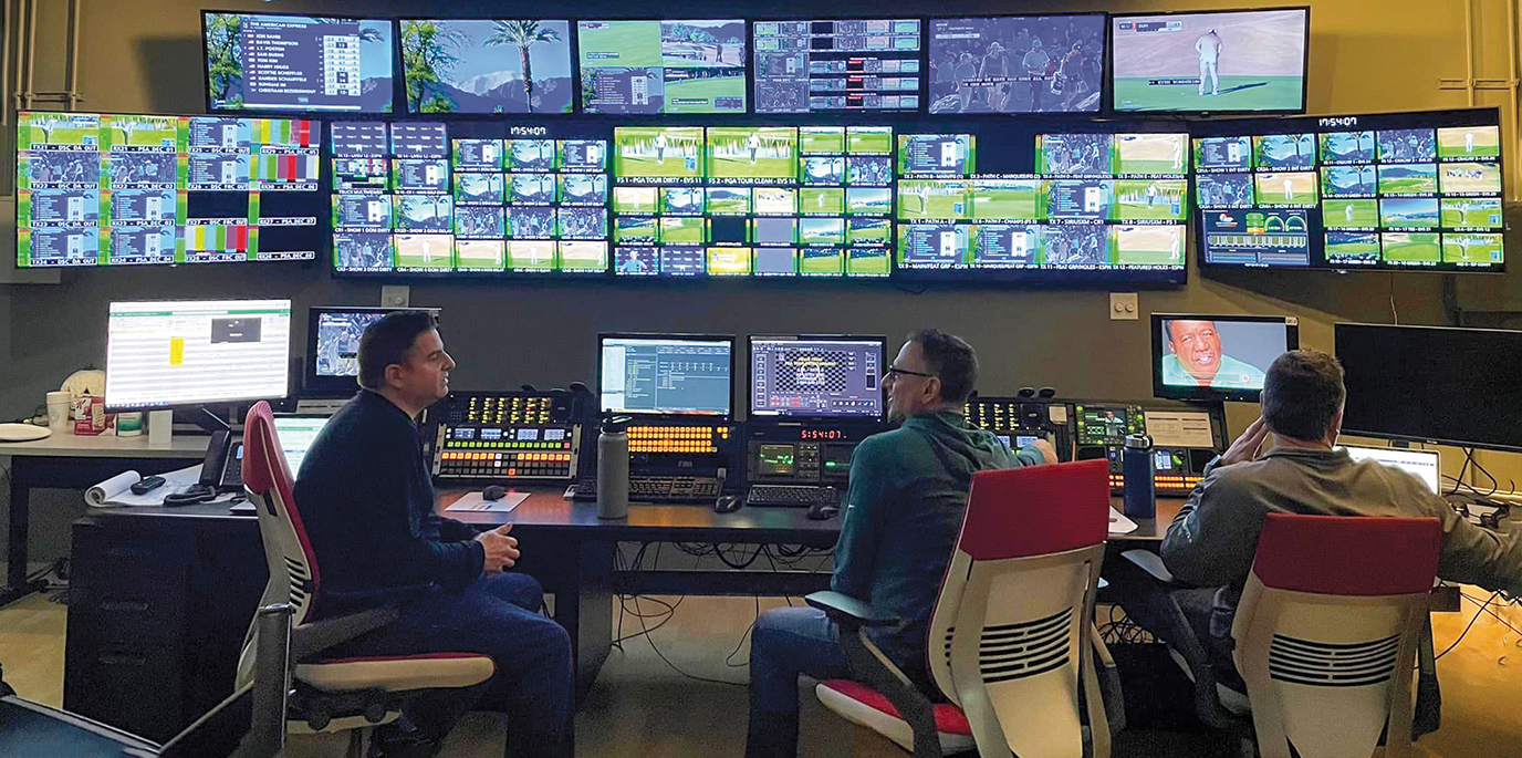 The view from inside PGA Tour Entertainment’s production facilities. The IBEW successfully negotiated a first contract that will cover about 400 freelance technicians working for the company. Photo by PGA Tour Entertainment.