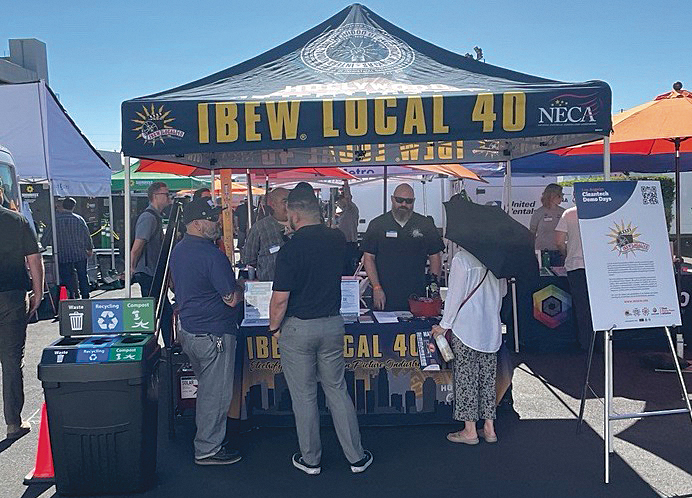 Local 40 joined forces in November with the Clean Mobile Power Initiative and other industry labor unions for a clean-tech demo day in Hollywood.
