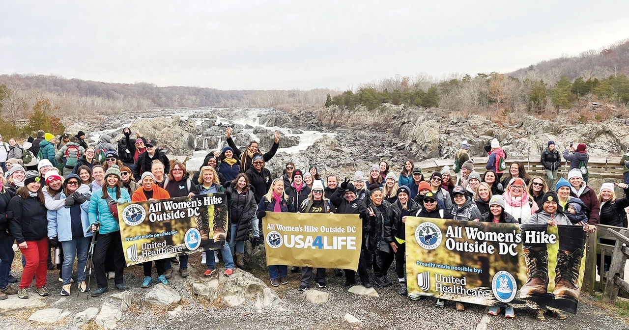 More than 130 union tradeswomen from 19 states, Canada and Denmark came together for the Union Sportsmen’s Alliance’s All-Women’s Hike at Great Falls Park in northern Virginia.