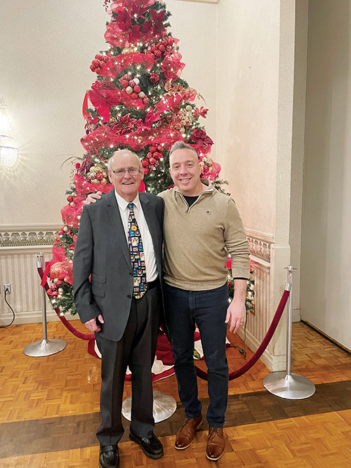 George Gower, president of the Local 105 Retirees’ Club, and James Bonnell, Local 105 business manager.