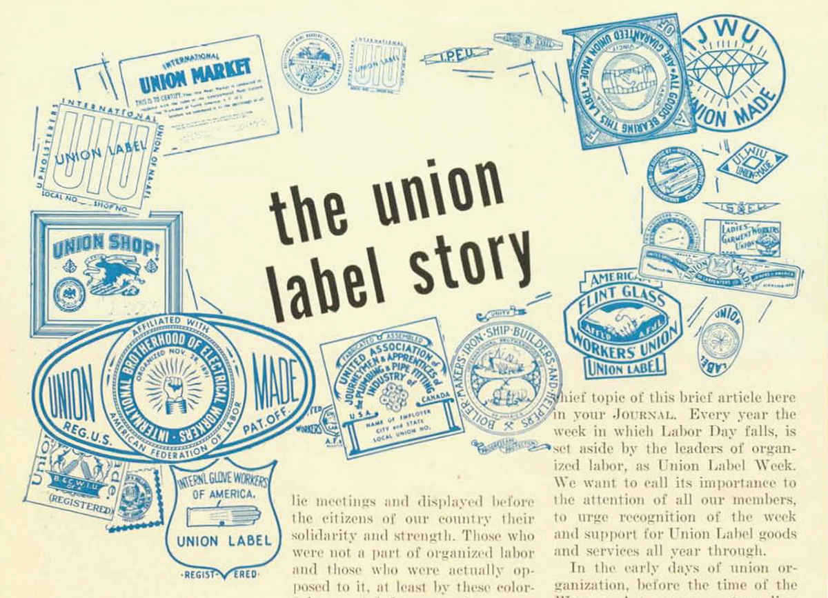 The August 1956 Electrical Worker featured an article on union labels.