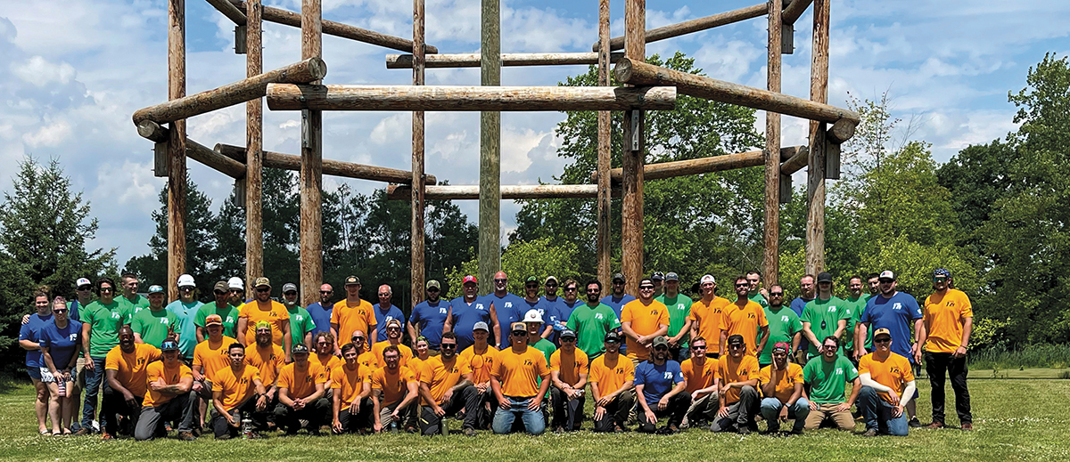 Competitors and judges at Local 17’s annual Tree Jamboree.