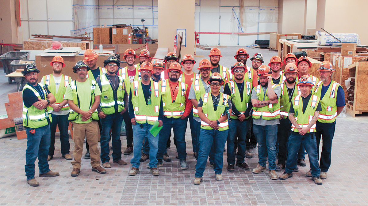 Local 611’s B&D crew working at the Albuquerque International Sunport airport.