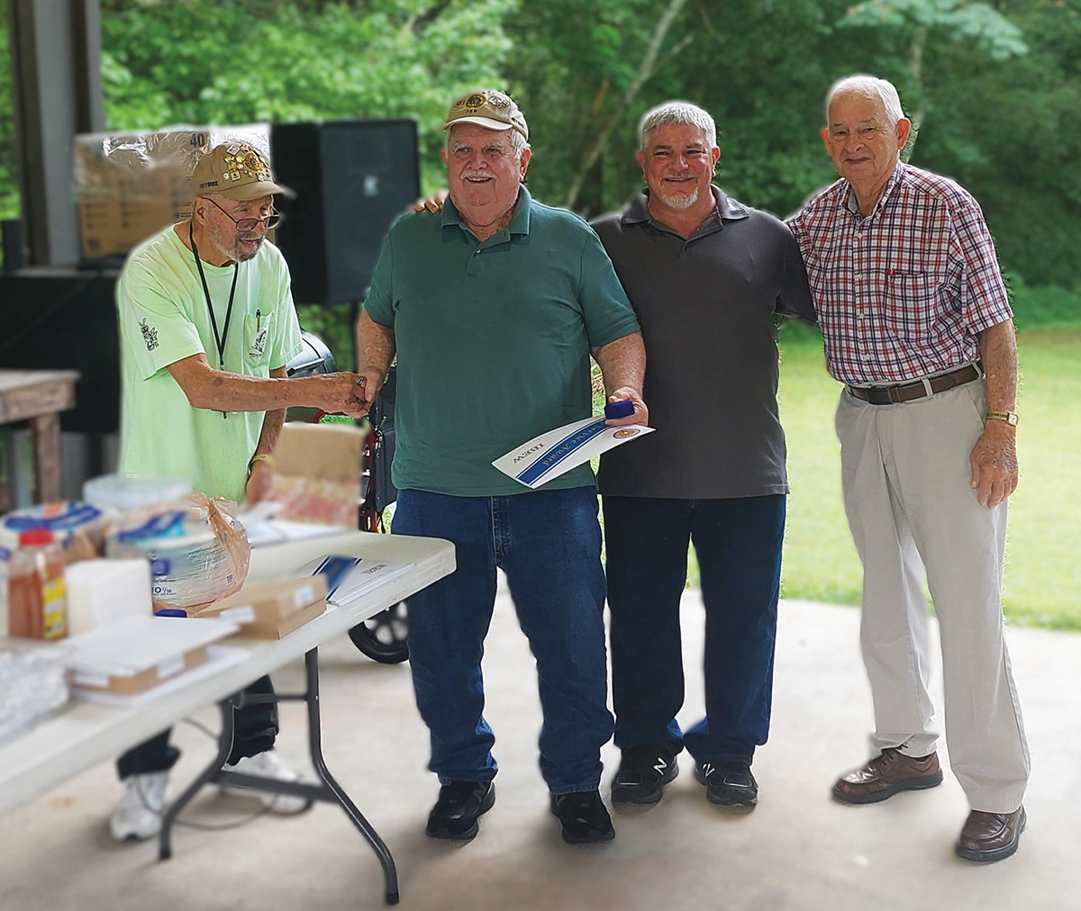Local 136 Retirees’ Club member Bill Roberson received his 55-year service award at the monthly meeting in June.