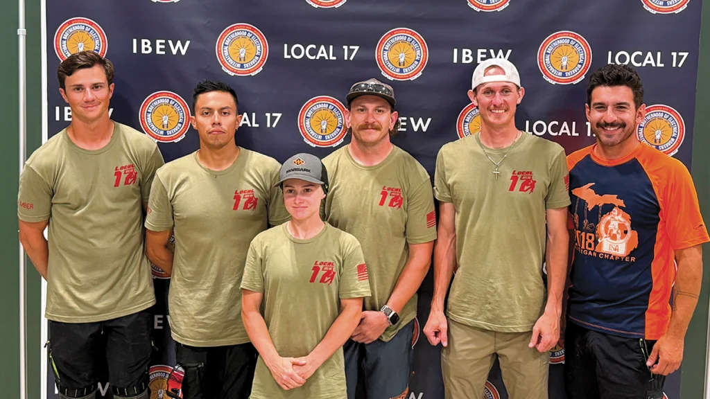 From left, Local 17’s Jacob Johns, Abdon Espinosa, Hanna Shader, Luke Hudson, Dillon Rose and Dominick Gutierrez.