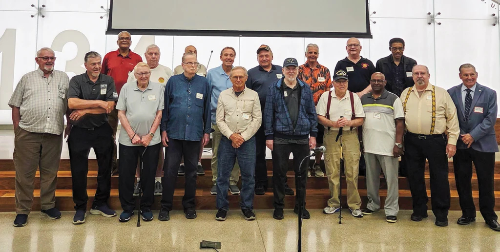 Local 134 retirees in attendance at the June 11 luncheon honoring members for their years of service.