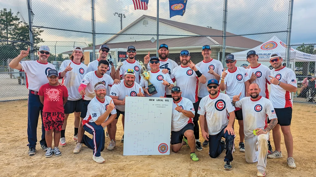 Local 601 held its annual softball invitational, with Local 134’s team winning the trophy.