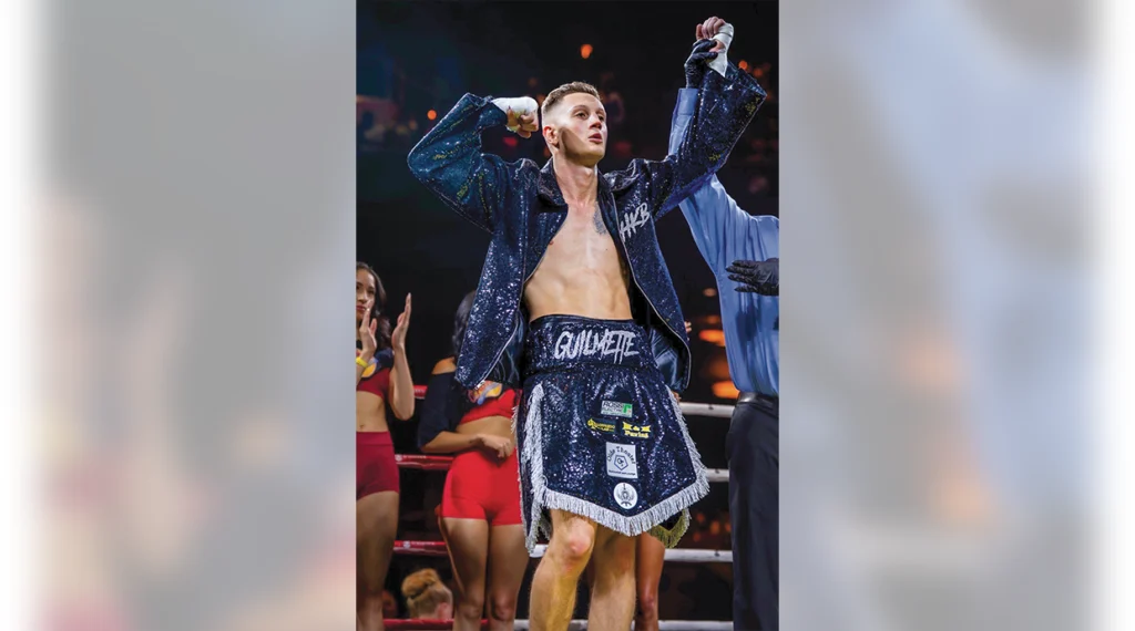 Local 99 member William Guilmette after winning his professional boxing debut.
