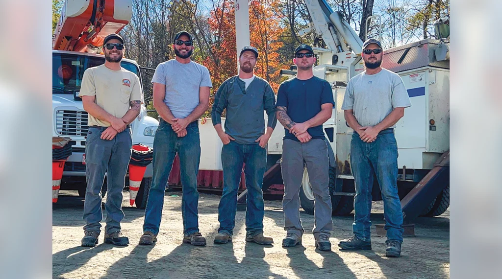 Hardwick Electric linemen, proud municipal utility members of Local 300.