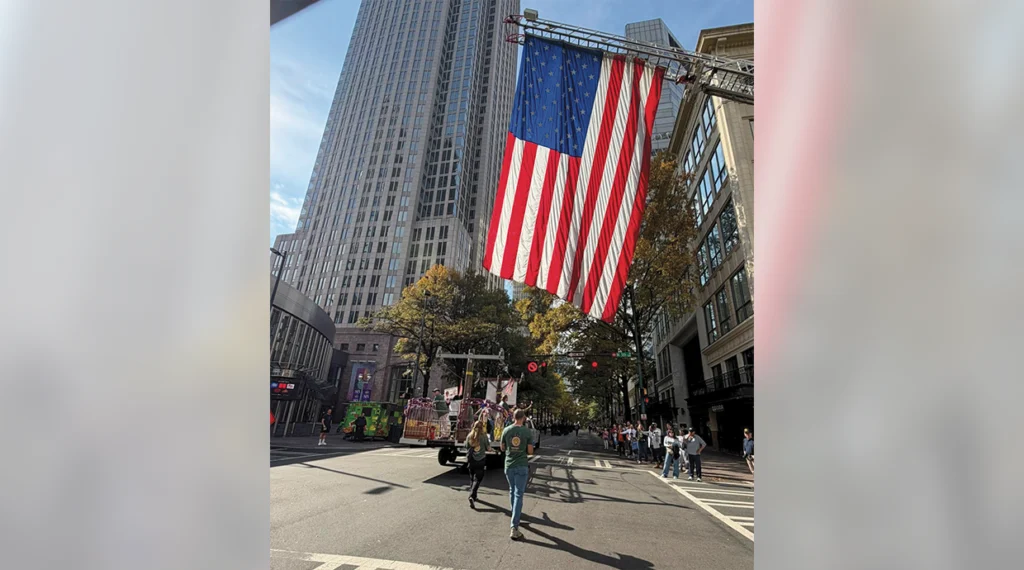Local 379 veterans participating in the Charlotte Veterans Day Parade.