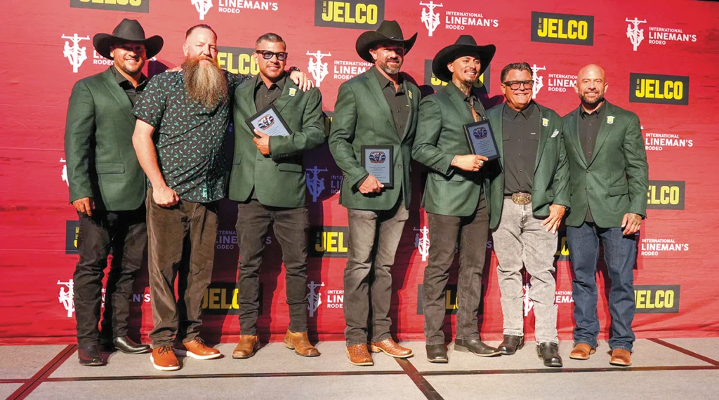 Congratulations to Local 47 and Sturgeon Electric’s team for taking first overall and first in the journeyman contractor division! From left, Paul Salgado, Business Manager Colin Lavin, Enoc Verdin, Daniel Jameson, Joe Maynes, Steve Lekvold and Raul Guardado.