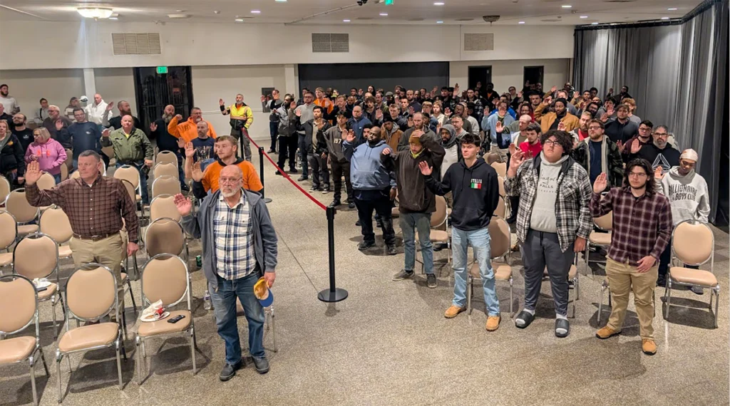 Local 24’s swearing-in ceremony.